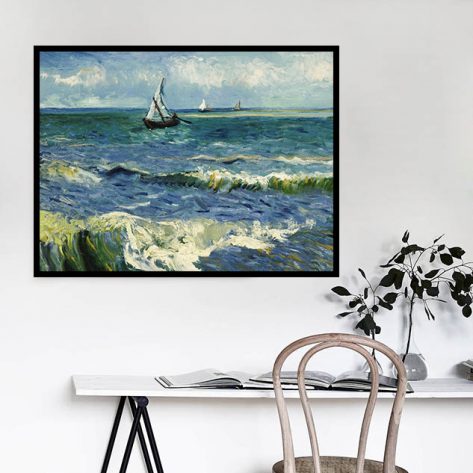 40-30-scene Seascape Painting Sailboat