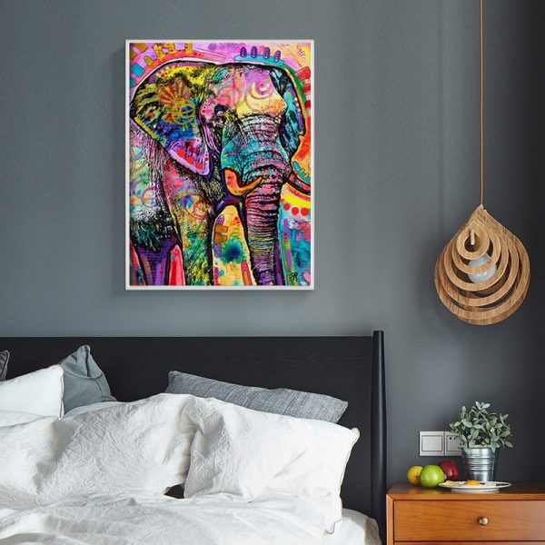 Animal Lovely Graffiti Elephant Colorful