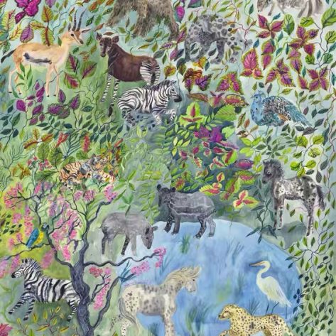 Many Animals In The Flowers And Woods