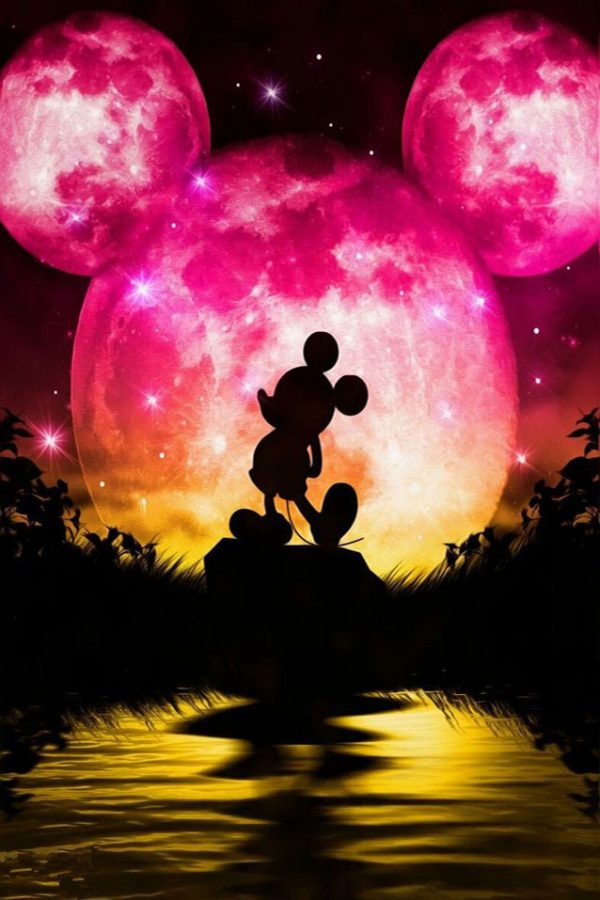 Mickey Mouse In The Moonlight Shadow