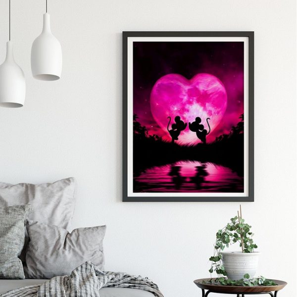 Variety Two Mickey Mouse Pink Love Light And Shadow