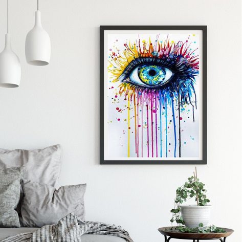 Variety Colorful Art Painting Eye