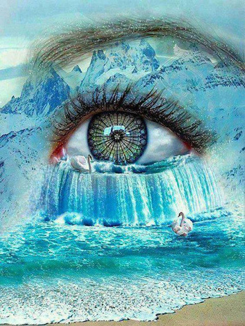 Variety Blue Lake Water Art Eye Beautiful