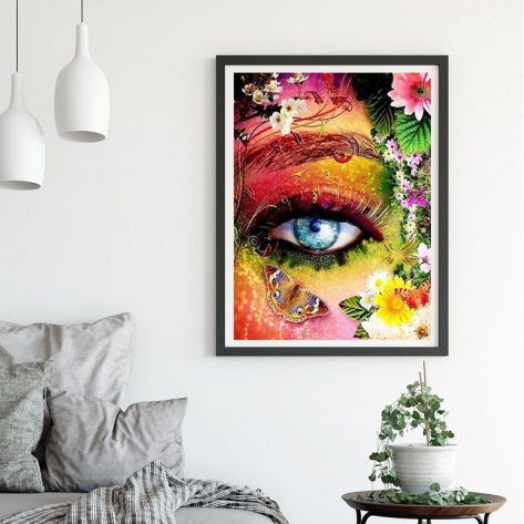 Variety Eyes In The Flowers With Butterfly For Art