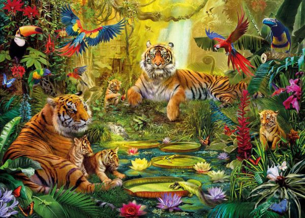 Flower And Bird Language Forest Warm Tiger Family