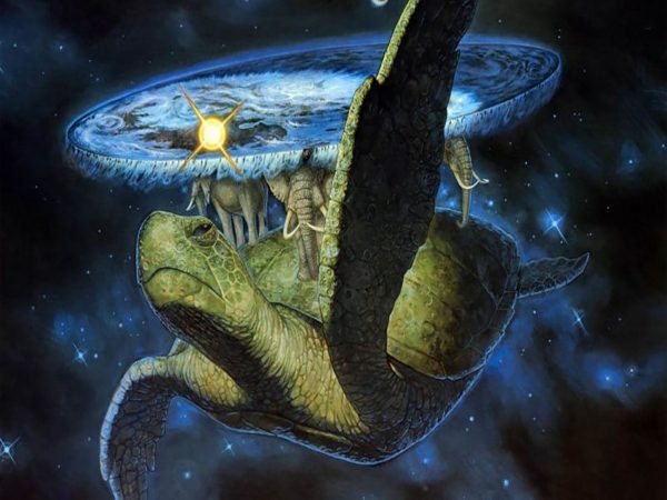 The Tortoise In The Fantasy World Carries An Elephant On Its Back