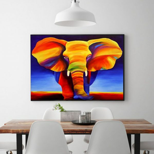 Colorful Vivid Elephant Artwork