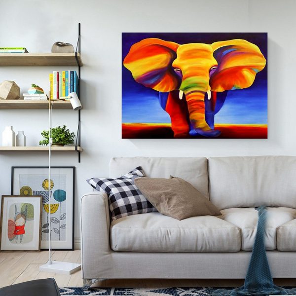 Colorful Vivid Elephant Artwork