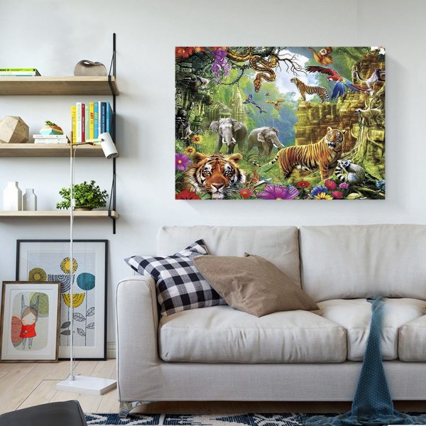 Lively Jungle Animal Gathering