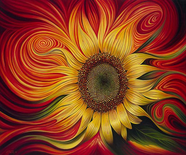 Ingeniously Conceived Colorful Sunflower