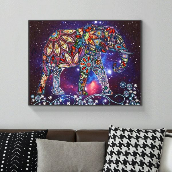 Elephant Walking In The Starry Sky