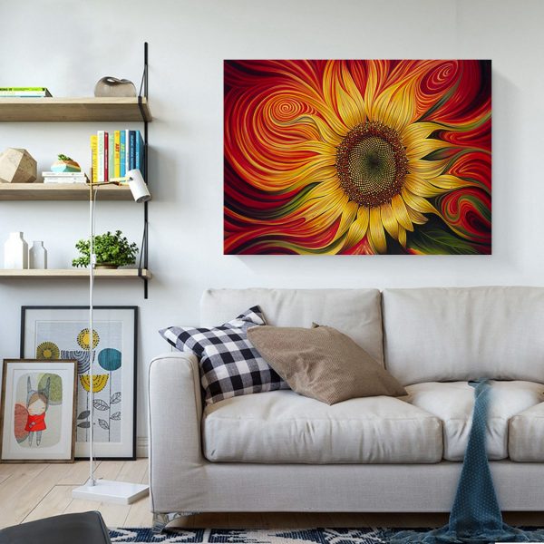 Ingeniously Conceived Colorful Sunflower