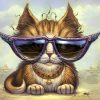 Cool And Handsome Cat Wearing Sunglasses