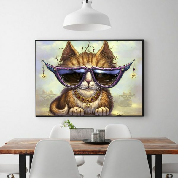 Cool And Handsome Cat Wearing Sunglasses