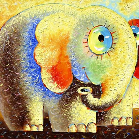 Creative Big-eyed Cute Elephant