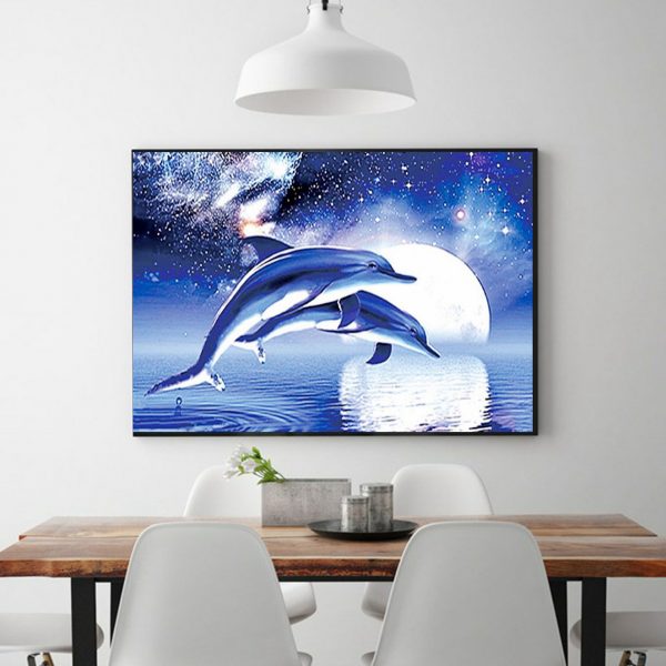 5d Diamond Painted Dolphin