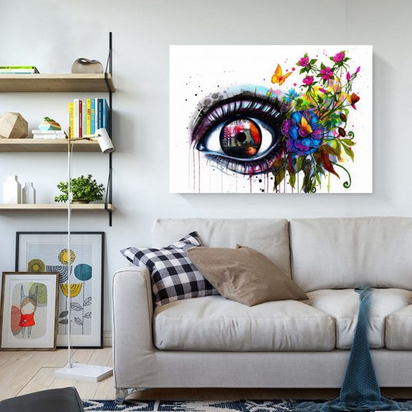 Eyes Painted On Canvas